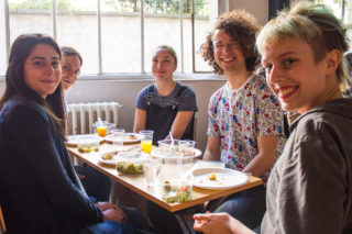 Lunch during Orientation