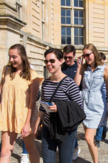 Molly with fellow fall students at the Château Vaux le Vicomte