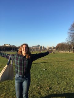 Kathryn Paton in front of the Grand Palais