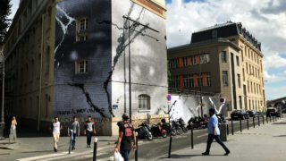 JR mural in honor or Adama Traoré and George Floyd