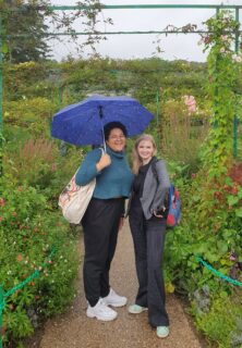 Walking through Giverny gardens